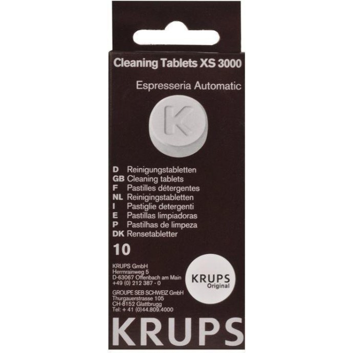 Засіб для чищення Krups Таблетки  для чищення кавомашин 10 шт. (XS3000)