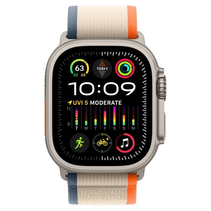 Смарт-часы Apple Watch Ultra 2 GPS + Cellular 49mm Titanium Case с Orange/Beige Trail Loop - M/L (MRF23)  Фото №0
