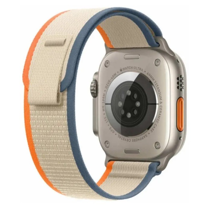 Смарт-часы Apple Watch Ultra 2 GPS + Cellular 49mm Titanium Case с Orange/Beige Trail Loop - M/L (MRF23)  Фото №1
