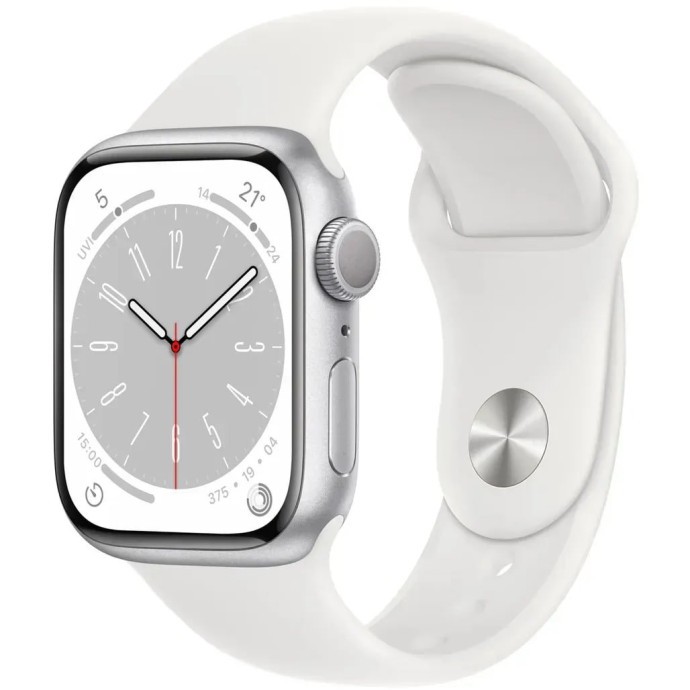 Смарт-годинник Apple Watch Series 8 GPS 41mm Silver Aluminum Case with White S. Band M/L (MP6M3)  Фото №0