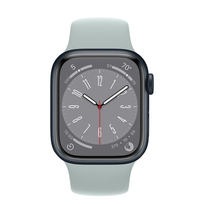 Смарт-годинник Apple Watch Series 8 GPS 41mm Midnight Aluminum Case w. Succulent Sport Band M/L (MNPC3+MP743)