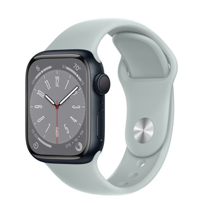 Смарт-годинник Apple Watch Series 8 GPS 41mm Midnight Aluminum Case w. Succulent Sport Band M/L (MNPC3+MP743)  Фото №0