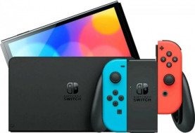 Портативная игровая приставка Nintendo Switch OLED with Neon Blue и Neon Red Joy-Con (045496453442)