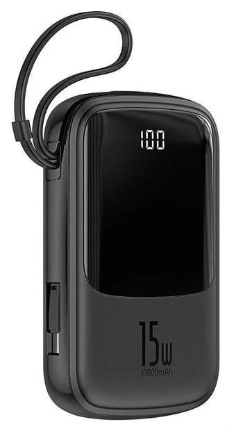 Внешний аккумулятор (павербанк) Baseus Qpow 10000 mAh Black (PPQD-A01)  Фото №0