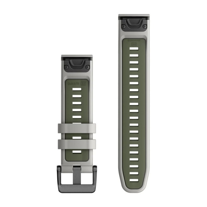 Ремінець Garmin Ремінець QuickFit 22 Watch Bands Silicone - Fog Gray/Moss (010-13280-08)  Фото №0