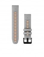 Ремінець Garmin Ремінець  QuickFit 22mm Watch Bands Fog Gray/Ember Orange Silicone (010-13280-02)