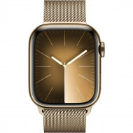 Смарт-часы Apple Watch Series 9 GPS + Cellular 41mm Gold S. Steel Case w. Gold Milanese Loop (MRJ73) 