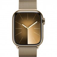 Смарт-годинник Apple Watch Series 9 GPS + Cellular 41mm Gold S. Steel Case w. Gold Milanese Loop (MRJ73)