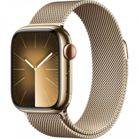 Смарт-часы Apple Watch Series 9 GPS + Cellular 41mm Gold S. Steel Case w. Gold Milanese Loop (MRJ73)  Фото №0