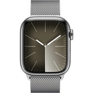 Смарт-часы Apple Watch Series 9 GPS + Cellular 41mm Silver S. Steel Case w. Silver Milanese Loop (MRJ43) 