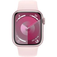 Смарт-годинник Apple Watch Series 9 GPS + Cellular 41mm Pink Alu. Case w. Light Pink Sport Band - S/M (MRHY3)