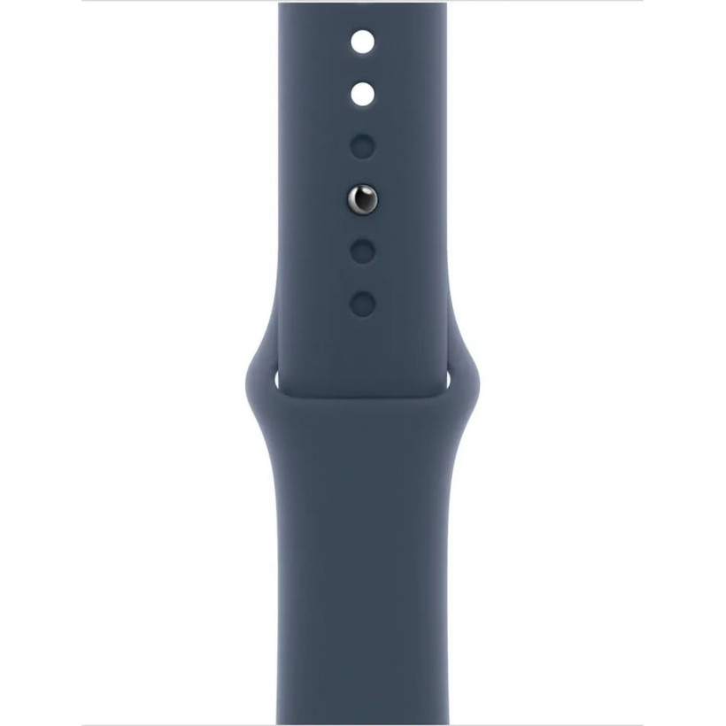 Смарт-часы Apple Watch Series 9 GPS + Cellular 41mm Silver S. Steel Case w. Storm Blue Sport Band - S/M (MRJ23)  Фото №1