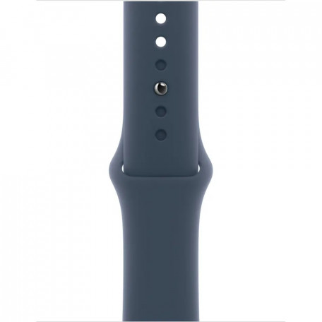 Смарт-часы Apple Watch Series 9 GPS + Cellular 41mm Silver S. Steel Case w. Storm Blue Sport Band - S/M (MRJ23)  Фото №1