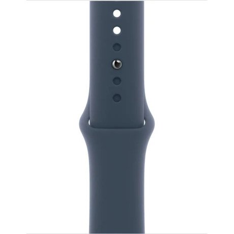 Смарт-часы Apple Watch Series 9 GPS + Cellular 41mm Silver S. Steel Case w. Storm Blue Sport Band - S/M (MRJ23)  Фото №1