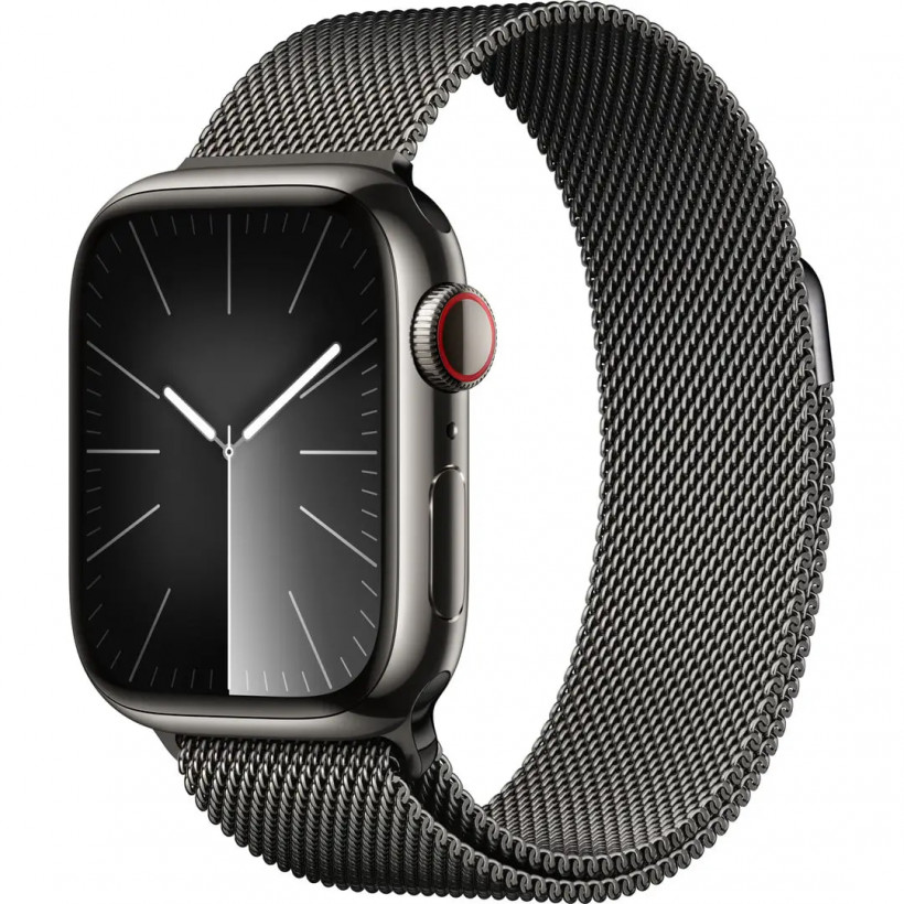 Смарт-часы Apple Watch Series 9 GPS + Cellular 41mm Graphite S. Steel Case w. Graphite Milanese Loop (MRJA3)  Фото №0