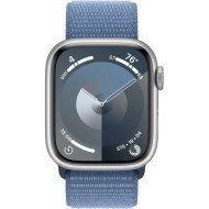 Смарт-годинник Apple Watch Series 9 GPS + Cellular 41mm Silver Alu. Case w. Winter Blue Sport Loop (MRHX3)