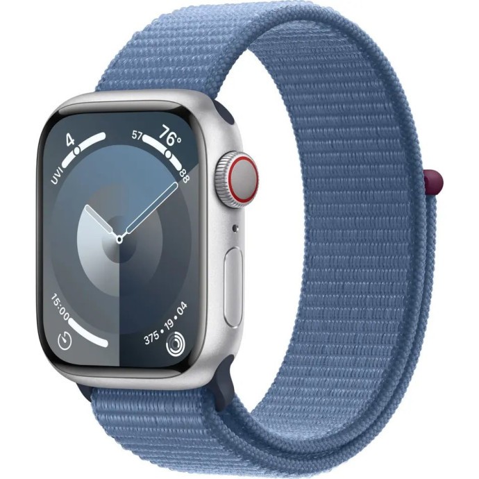 Смарт-годинник Apple Watch Series 9 GPS + Cellular 41mm Silver Alu. Case w. Winter Blue Sport Loop (MRHX3)  Фото №0