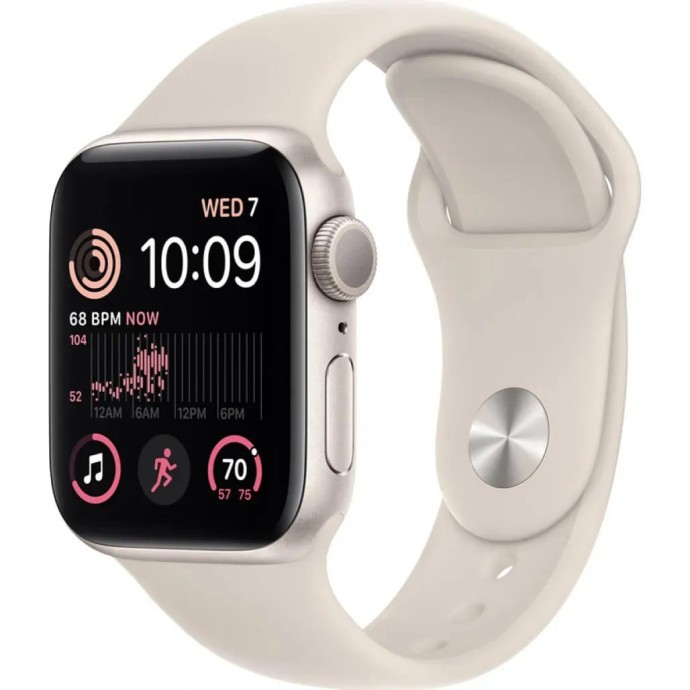 Смарт-годинник Apple Watch SE 2 GPS 40mm Starlight Aluminum Case with Starlight Sport Band (MNJP3)  Фото №0