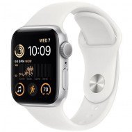 Смарт-часы Apple Watch SE 2 GPS 40mm Silver Aluminum Case with White Sport Band - S/M (MNT93) 