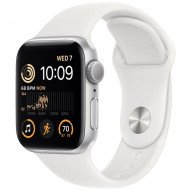 Смарт-годинник Apple Watch SE 2 GPS 40mm Silver Aluminum Case with White Sport Band - S/M (MNT93)