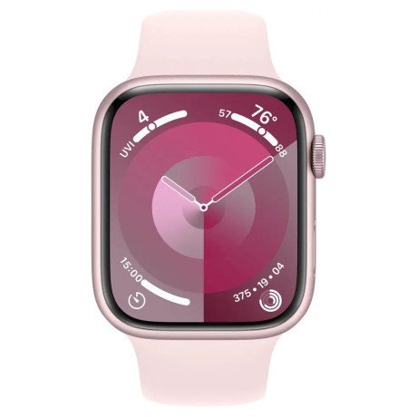 Смарт-часы Apple Watch Series 9 GPS 45mm Pink Aluminum Case w. Light Pink Sport Band - M/L (MR9H3)