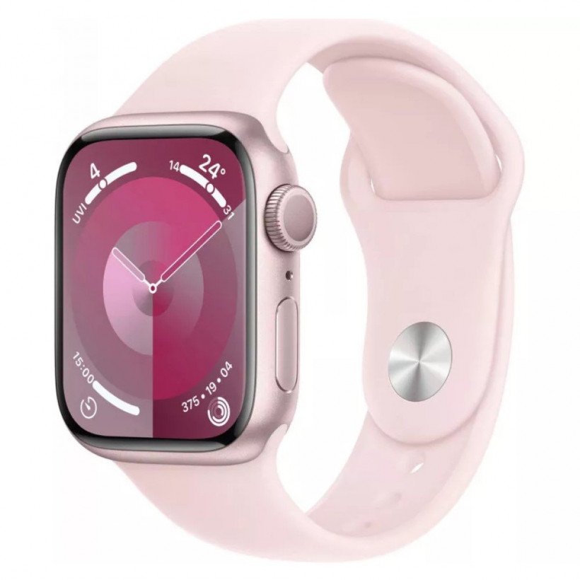 Смарт-часы Apple Watch Series 9 GPS 45mm Pink Aluminum Case w. Light Pink S. Band - S/M (MR9G3)  Фото №0