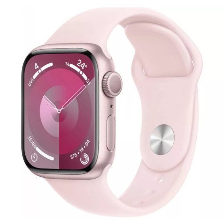 Смарт-часы Apple Watch Series 9 GPS 45mm Pink Aluminum Case w. Light Pink S. Band - S/M (MR9G3)  Фото №0