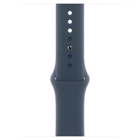 Смарт-годинник Apple Watch Series 9 GPS 45mm Silver Aluminum Case w. Storm Blue Sport Band - S/M (MR9D3)  Фото №1