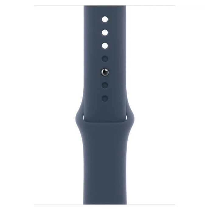 Смарт-часы Apple Watch Series 9 GPS 45mm Silver Aluminum Case w. Storm Blue Sport Band - S/M (MR9D3)  Фото №1
