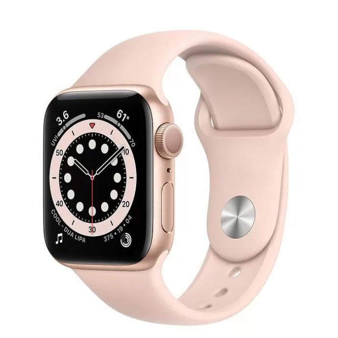 Смарт-годинник Apple Watch Series 6 GPS 40mm Gold Aluminum Case w. Pink Sand Sport B. (MG123)  Фото №0