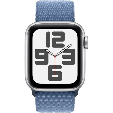 Смарт-часы Apple Watch SE 2 GPS 44mm часы Apple Watch SE 2 GPS 44mm Silver Aluminium Case with Winter Blue Sport Loop (MREF3)  Фото №0