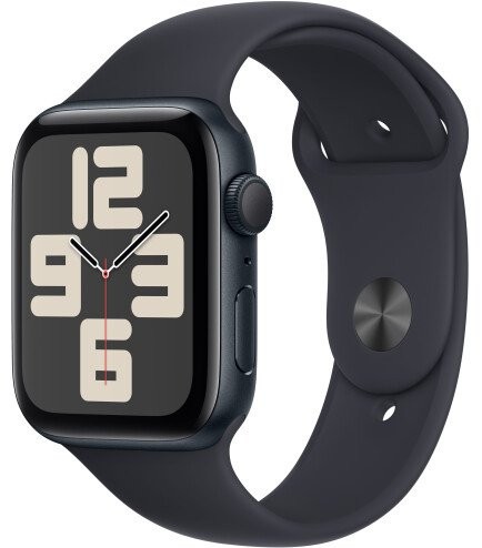 Смарт-часы Apple Watch SE 2 GPS 44mm часы Apple Watch SE 2 GPS 44mm Midnight Aluminum Case w. Midnight S. Band - S/M (MNTF3)