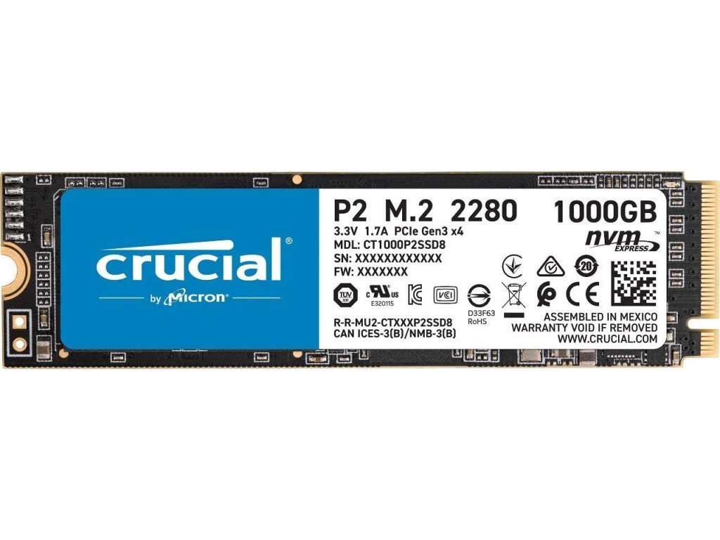 SSD накопитель Crucial P2 500 GB (CT500P2SSD8)  Фото №2