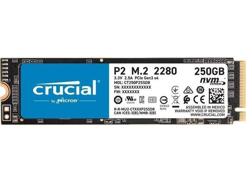 SSD накопитель Crucial P2 250 GB (CT250P2SSD8)