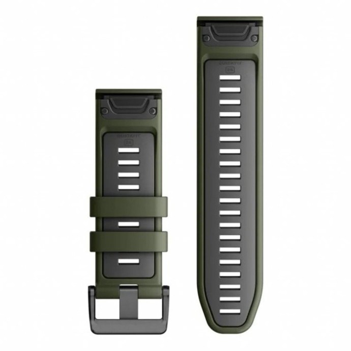 Ремінець Garmin QuickFit 26 Watch Bands Silicone - Moss/Graphite Silicone (010-13281-07)  Фото №0