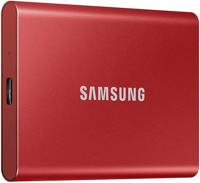 SSD накопитель Samsung T7 2TB Red (MU-PC2T0R/WW)  Фото №0