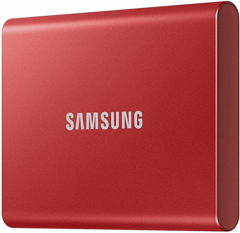 SSD накопитель Samsung T7 2TB Red (MU-PC2T0R/WW)  Фото №1