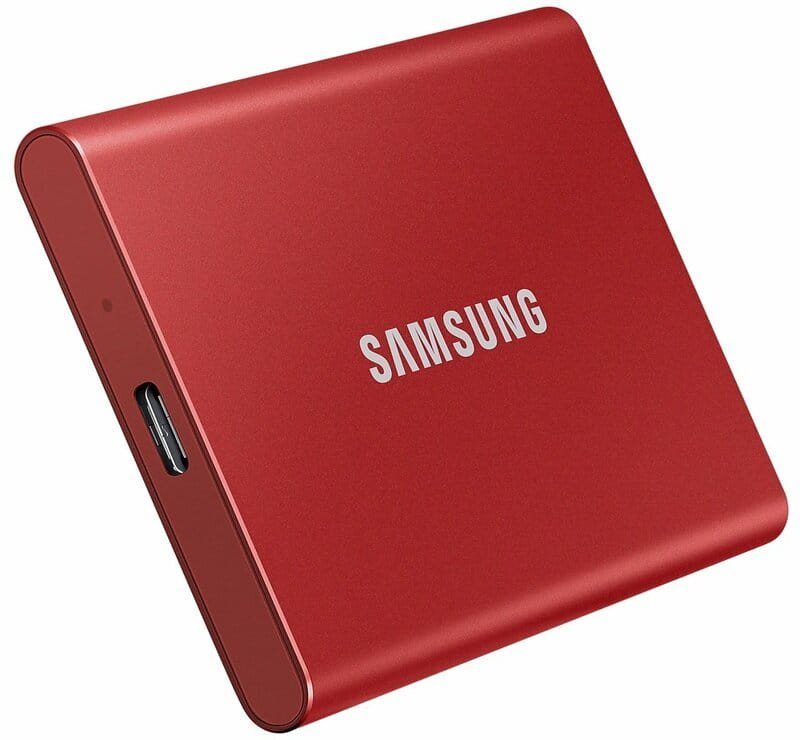 SSD накопитель Samsung T7 2TB Red (MU-PC2T0R/WW)  Фото №2