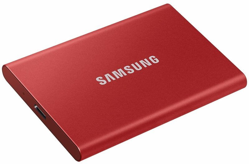 SSD накопитель Samsung T7 2TB Red (MU-PC2T0R/WW)  Фото №3