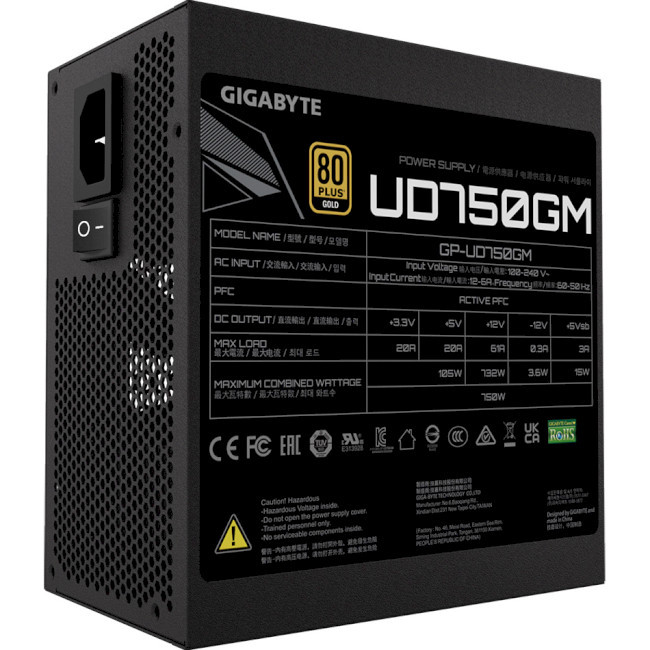 Блок питания GIGABYTE UD750GM (GP-UD750GM)  Фото №3