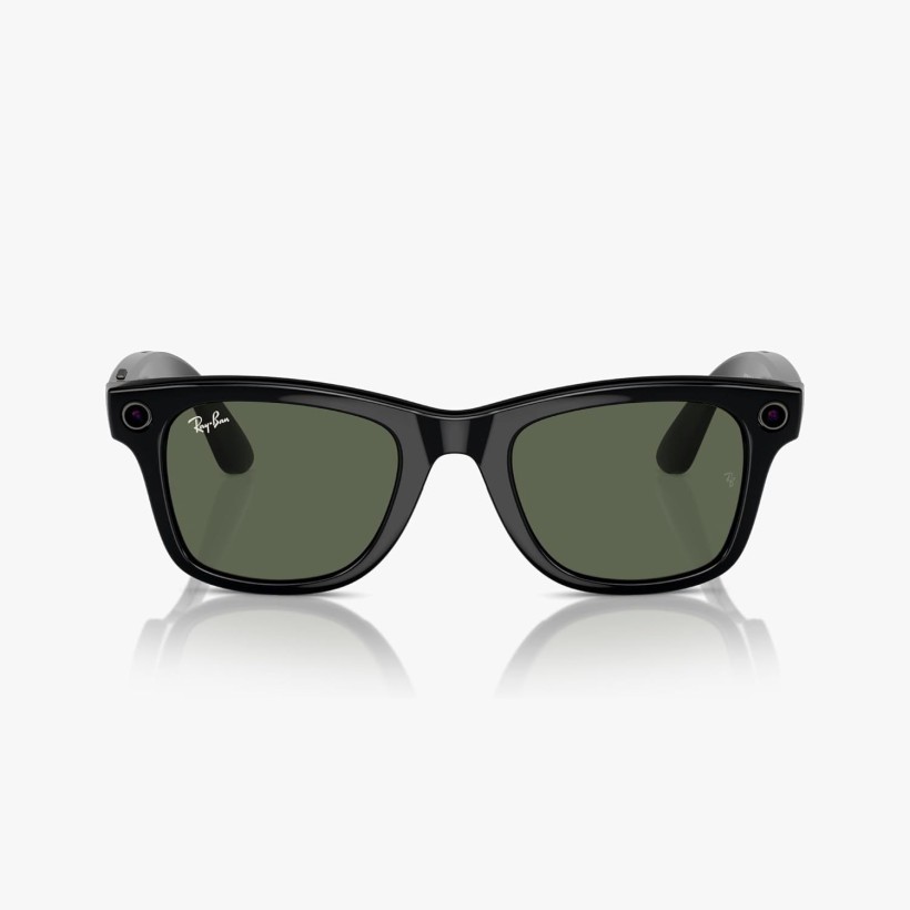 Смарт-очки Ray-Ban Meta Wayfarer Shiny Black Frame Green Lenses (RW4006 601/71 50-22)