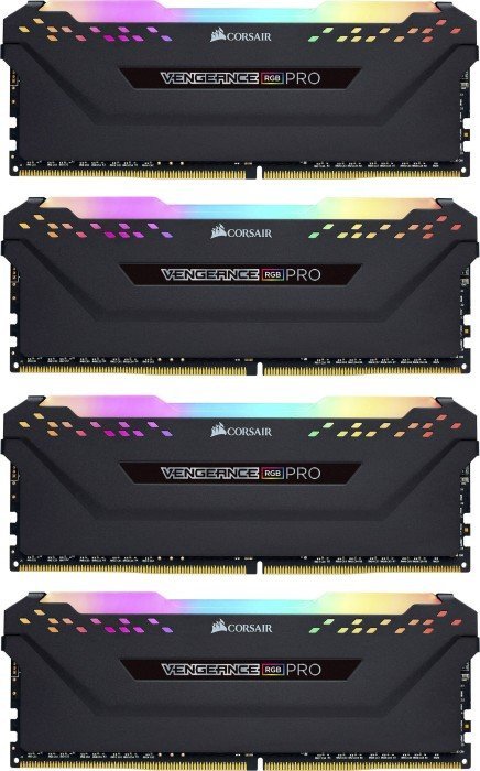 Пам&#039;ять для настільних комп&#039;ютерів Corsair 32 GB (4x8GB) DDR4 3200 MHz Vengeance RGB PRO (CMW32GX4M4C3200C16)