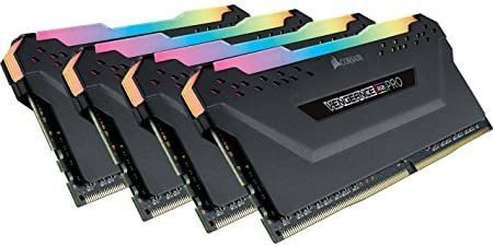 Пам&#039;ять для настільних комп&#039;ютерів Corsair 32 GB (4x8GB) DDR4 3200 MHz Vengeance RGB PRO (CMW32GX4M4C3200C16)  Фото №0