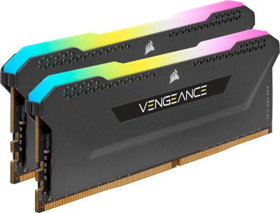 Пам&#039;ять для настільних комп&#039;ютерів Corsair 16 GB (2x8GB) DDR4 3600 MHz Vengeance RGB Pro SL Black (CMH16GX4M2Z3600C18)  Фото №0