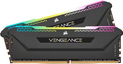 Пам&#039;ять для настільних комп&#039;ютерів Corsair 16 GB (2x8GB) DDR4 3600 MHz Vengeance RGB Pro SL Black (CMH16GX4M2Z3600C18)  Фото №1