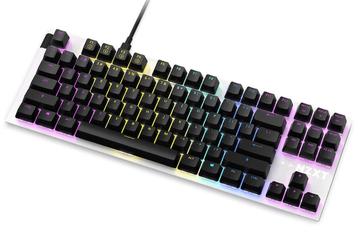 Клавиатура NZXT Function Tenkeyless Gateron Red Switches Layout White (KB-1TKUK-WR)  Фото №0