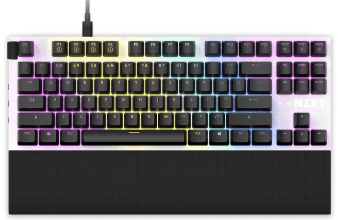 Клавиатура NZXT Function Tenkeyless Gateron Red Switches Layout White (KB-1TKUK-WR)