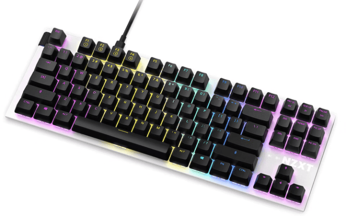 Клавиатура NZXT Function Tenkeyless Gateron Red Switches Layout White (KB-1TKUK-WR)  Фото №0