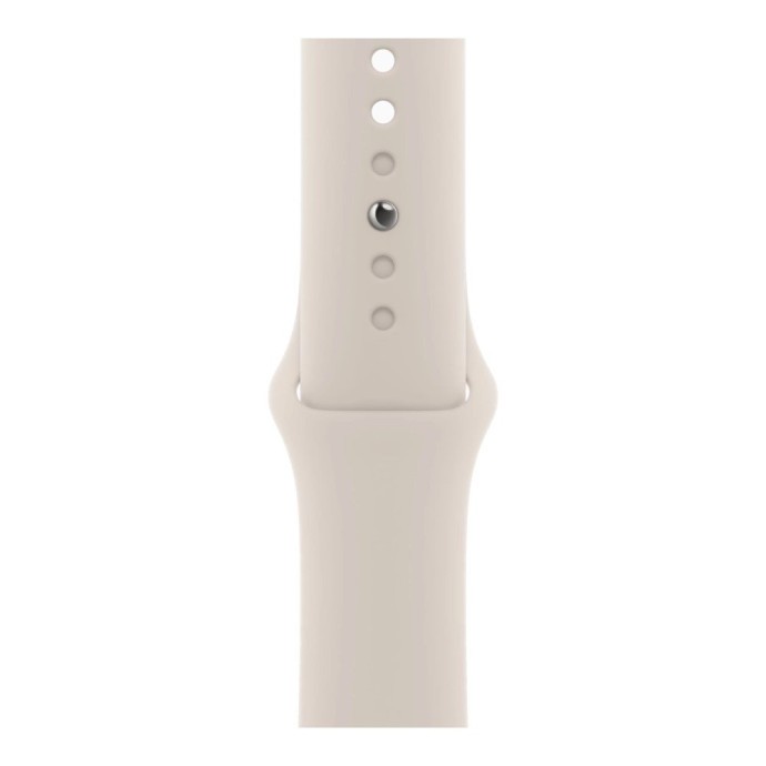 Смарт-часы Apple Watch Series 9 GPS 41mm Starlight Aluminum Case w. Starlight Sport Band - S/M (MR8T3)  Фото №1