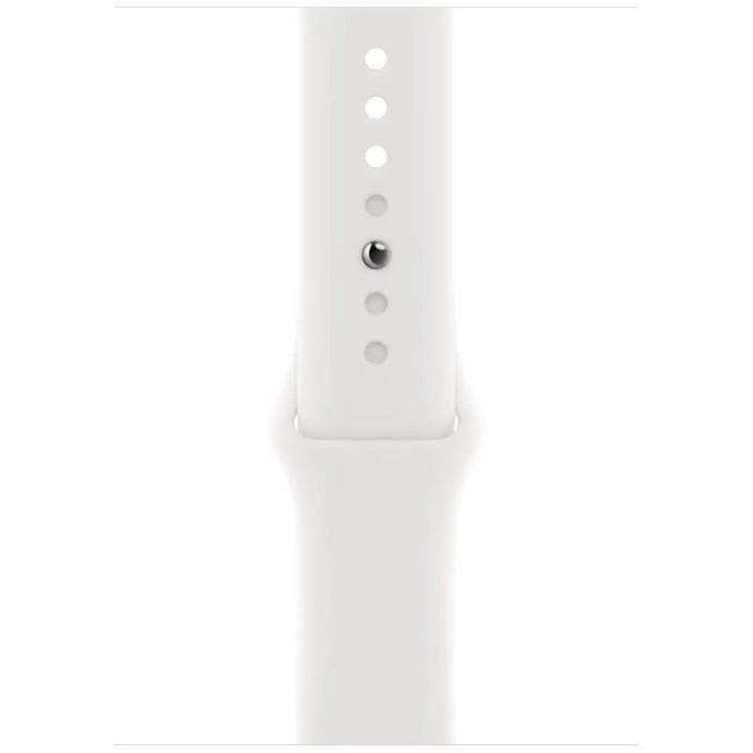 Смарт-годинник Apple Watch Series 8 GPS + Cellular 45mm Silver S. Steel Case w. White S. Band (MNKE3)  Фото №1